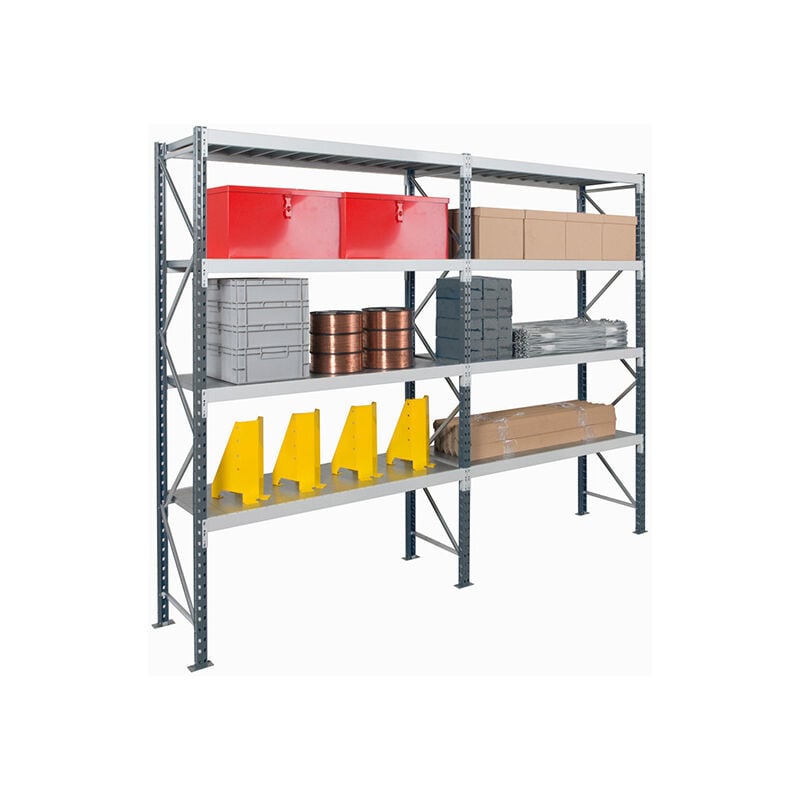 Rayonnage mi lourd 4 niveaux - Module de départ - 2000x1500x600mm -Charge 540kg/niveau - RAYOMLT/4N/1560/D1