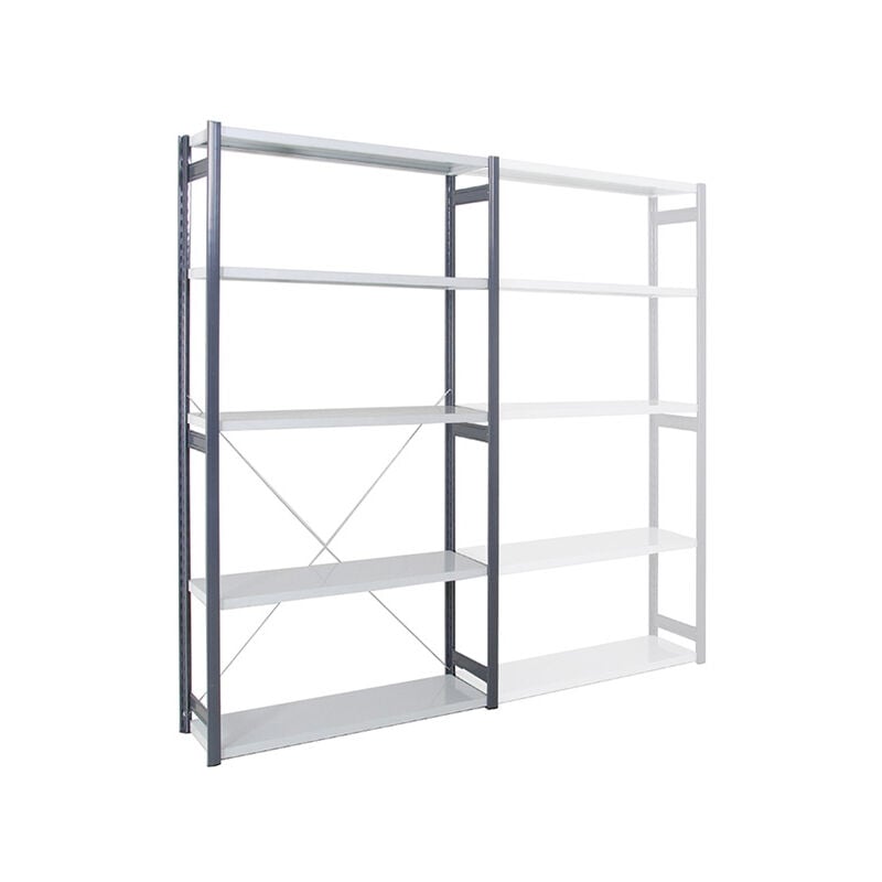 Rayonnage Direct - Rayonnage pour bureau - Echelle ouverte - Élément suivant : - 2000x1250x500mm - Utilisable uniquement avec un module de départ