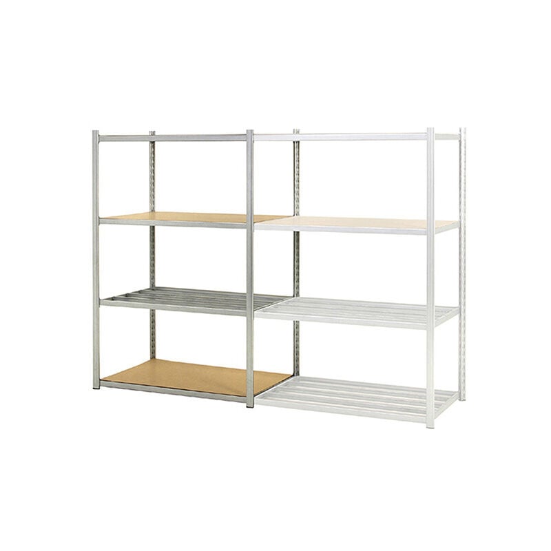 Matisère - Rayonnage mi lourd 4 nivx - Élément suivant - 1760x1500x600mm - 120kg/niv - Utilisable uniquement avec un module de départ