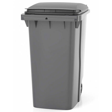 Rayonnage Direct – Conteneur poubelle 360 litres à préhension frontale – Couleur gris anthracite – Dimensions 620 x 850 x 1095 mm – 210006GAGA