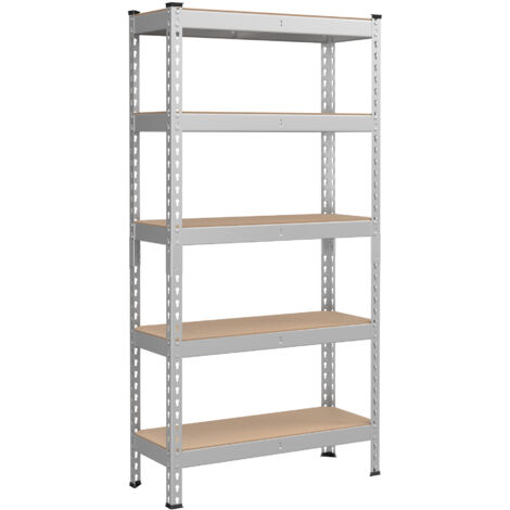 Étagère De Rangement Relaxdays, Acier Galvanisé, H X L X P 180 X 60 X 40 Cm 160 Kg 4 Niveaux Garage Etagere Lourde 90434623