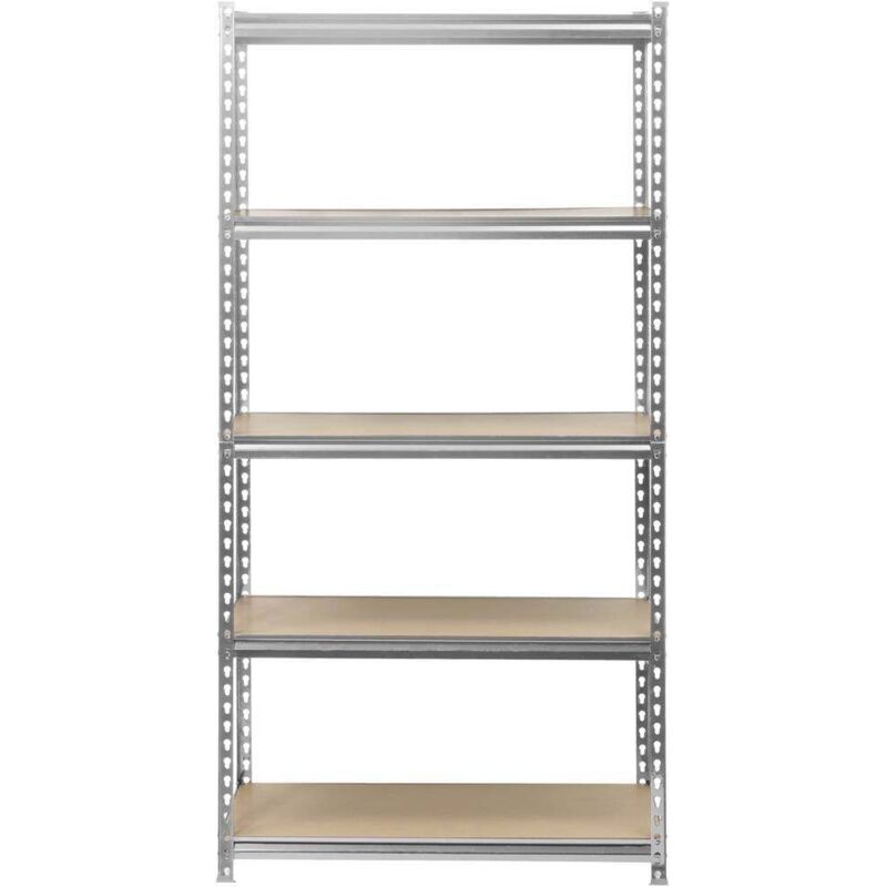 Rayonnage lourd Toolcraft TO-8660250 350 kg (l x h x p) 900 x 1826 x 450 mm métal, mdf galvanisé, argent bois