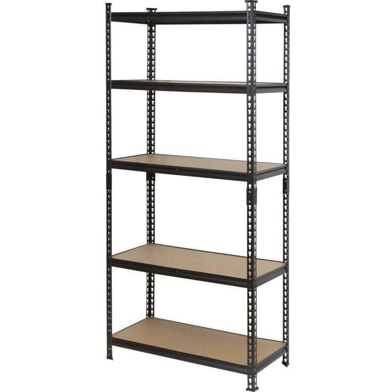 Rayonnage lourd TOOLCRAFT TO-9919458 120 kg (l x H x P) 800 x 1800 x 400 mm métal, Fibres dures anthracite/noir