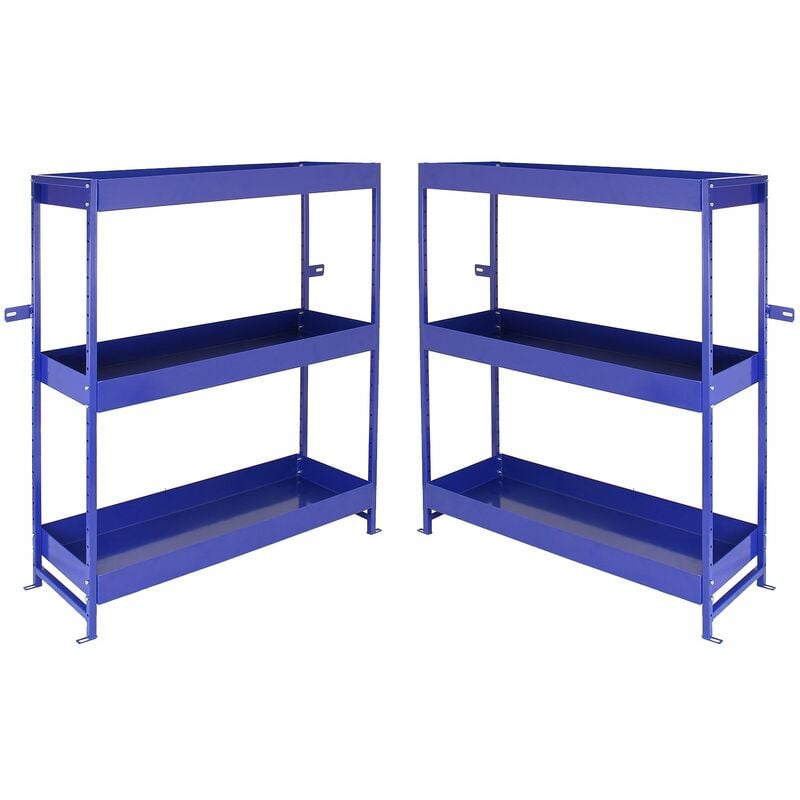 Rayonnage Monster Duo à étagères en métal pour le rangement d'outils dans les véhicules utilitaires, 116.5cm x 115cm x 34.8cm