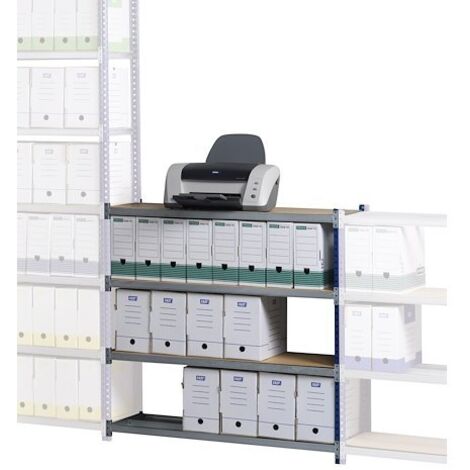 Rayonnage professionnel à tablettes métal simple suivant H 100 x L100 - Maxiburo