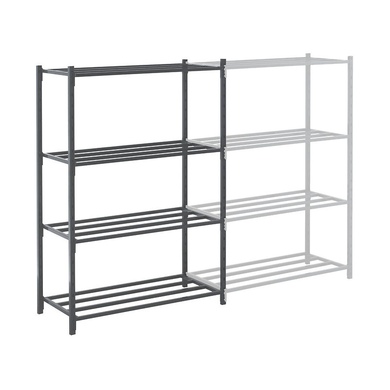 Rayonnage tubulaire charges lourdes Flip+ kit de départ 4 niveaux H2000x L1260xP1000 mm Manorga