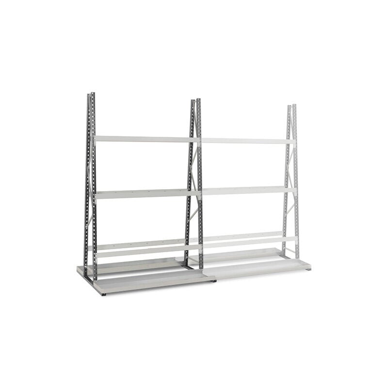 Rayonnage Direct - Rayonnage vertical 2 cotés - Module de départ - 2500x1800x1200mm - RAYOVERT/2C/1834/D