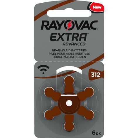 Rayovac Extra Type 312 Hearing Aid Batteries Zinc Air P312 PR41 ZL3 Pack of  60