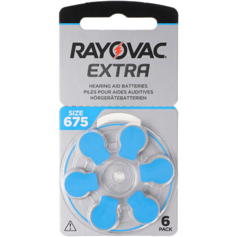 Rayovac Hörgerätebatterie Zinc Air, 675, 1.4V Extra Advanced