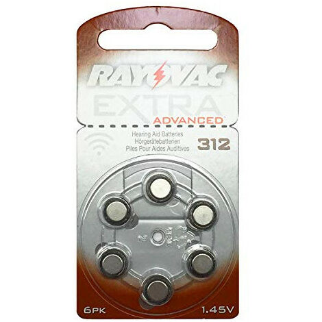 RAYOVAC Piles 312 sans Mercure, plaquette de 6 pièces (312AU-6XEMF)