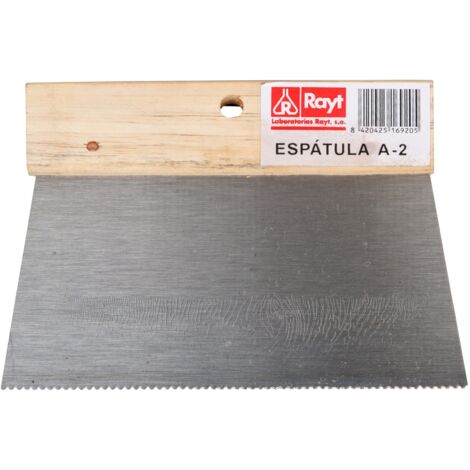 Rayt 1692 Spatola dentata metallica A2 per applicazione di adesivi.
