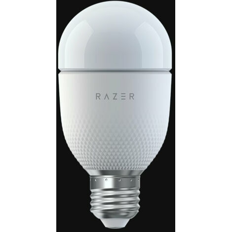 Razer Aether Lampadina smart - Lampadina LED per case smart (Disponibile con attacco E26-E27 Con tecnologia Razer Chroma RGB Compatibilita' con Matter Funziona con l'app Casa Smart Razer)