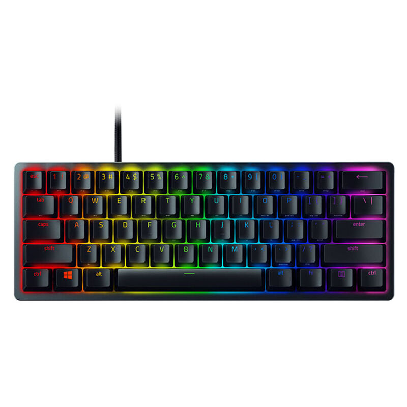 

Huntsman Mini teclado mecanico Clicky Optical Switch 61 teclas Teclado RGB con cable para PC portatil negro, Interruptor optico negro Clicky - Razer