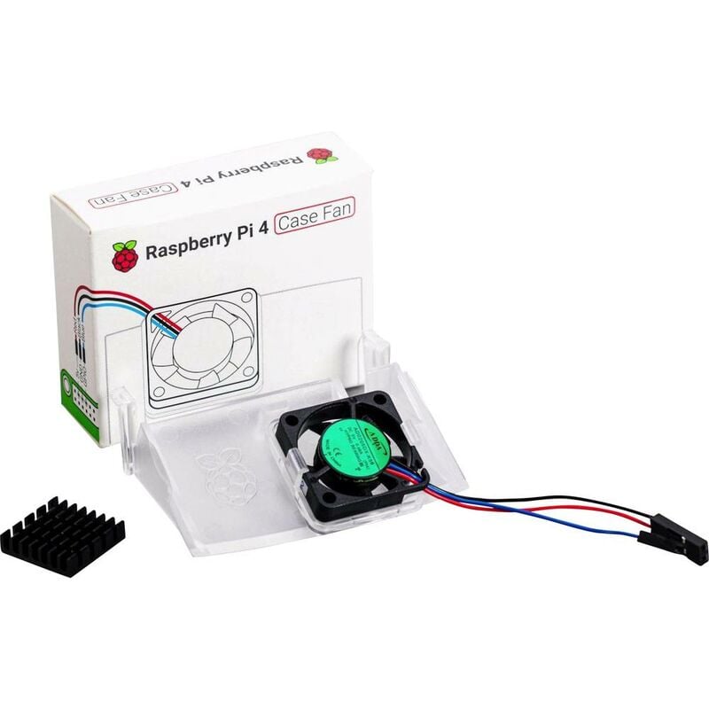 Raspberry Pi - RB-Case-Fan Ventilateur actif Convient pour (kits de développement): blanc