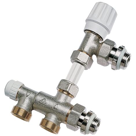 RBM – Kit thermostatique monotube équerre male 15x21 – Raccordement rapide – Filetage 15x21 pour installation facile – Compatible avec radiateurs standard