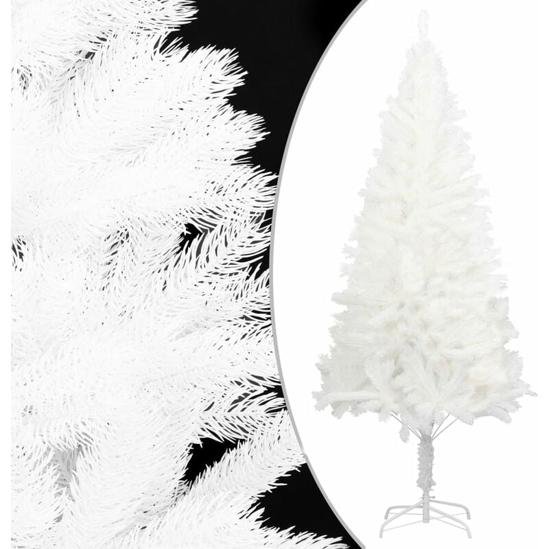 

Árbol artificial de Navidad con hojas realistas blanco 150 cm - Blanco