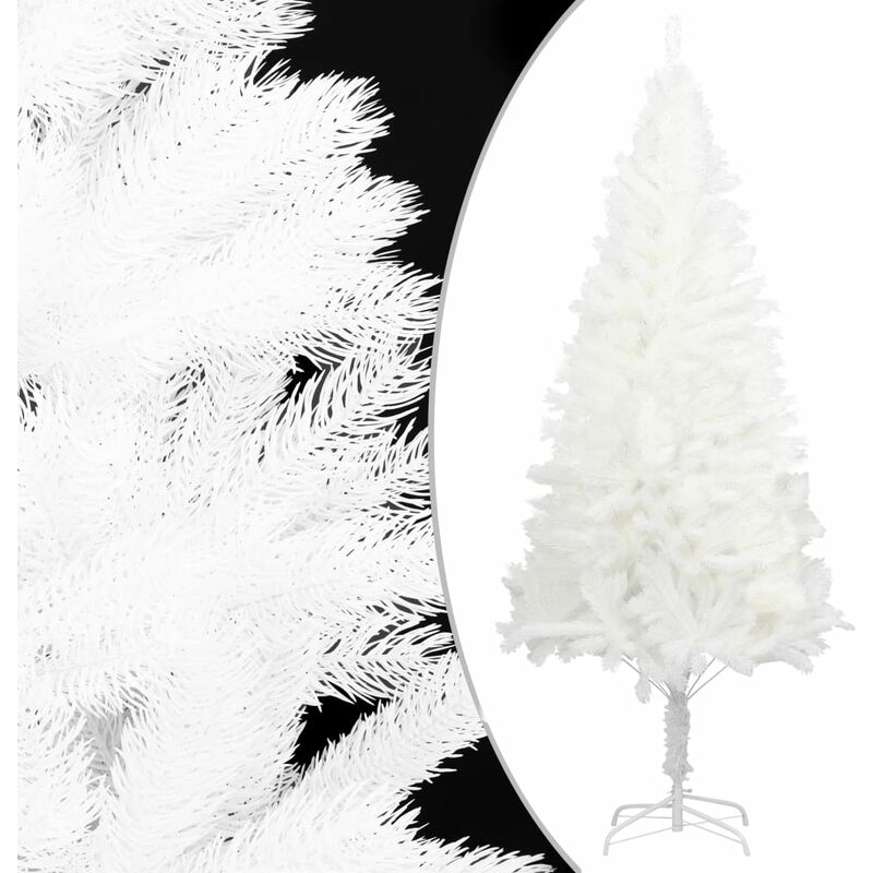 

Árbol artificial de Navidad con hojas realistas blanco 210 cm - Blanco