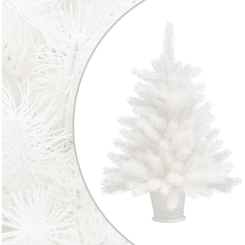 

Árbol artificial de Navidad con hojas realistas blanco 65 cm - Blanco