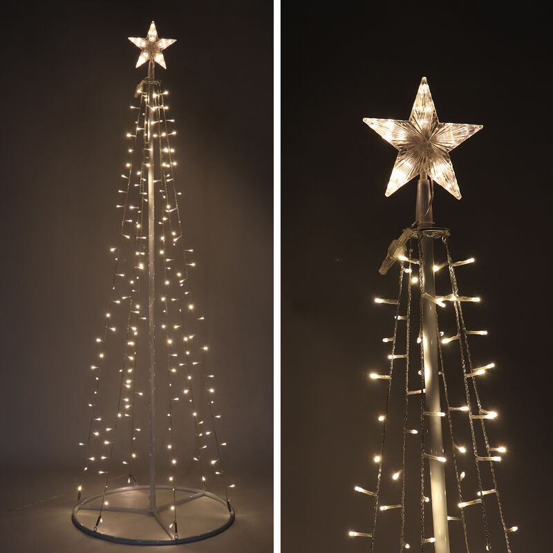 

Alice's Garden - Árbol de luz cónico, 180cm, 200 Led - Decoración navideña - Blanco