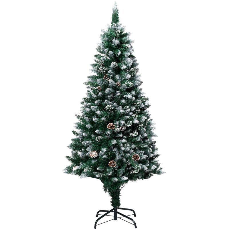 

Árbol de Navidad artificial con piñas y nieve blanca 180 cm - Verde