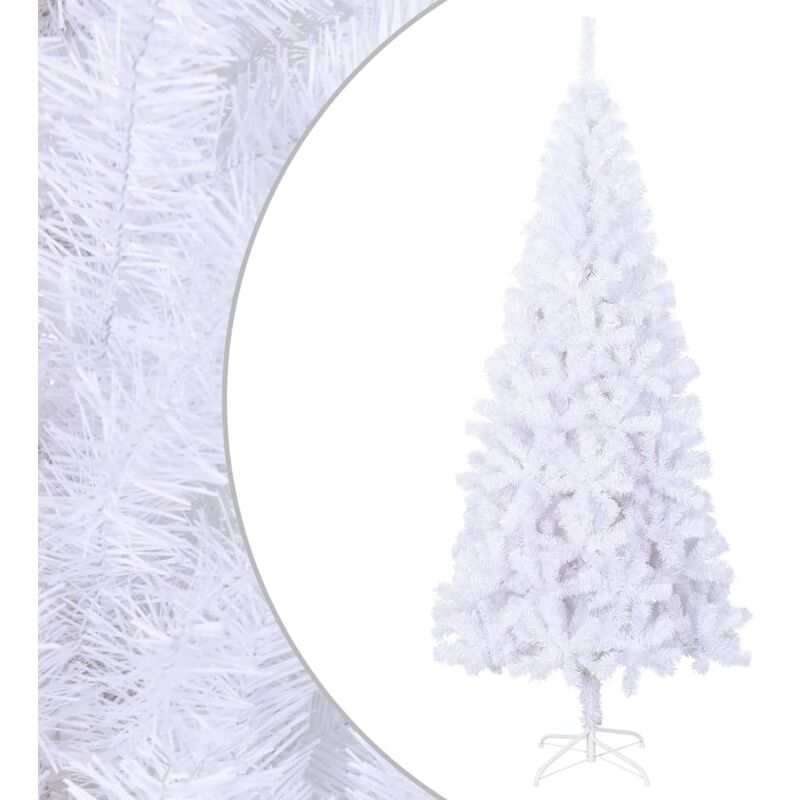 

Árbol de Navidad artificial con soporte acero 210 cm 910 ramas - Blanco