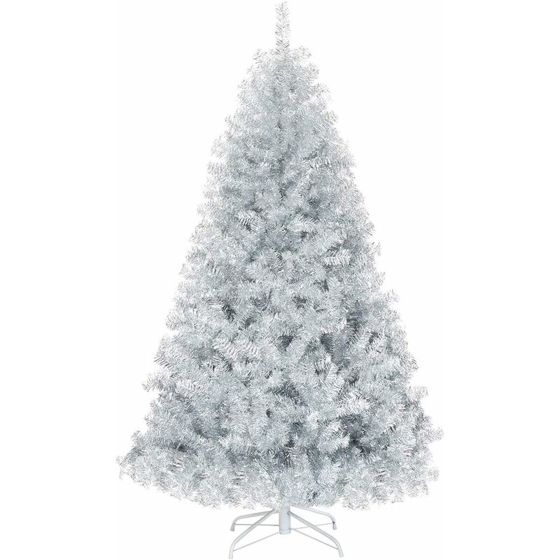 

Árbol de Navidad Artificial con Soporte de Metal Agujas de PVC Decoración Navidad para Hogar Oficina Fiesta Tienda (Altura 180cm)