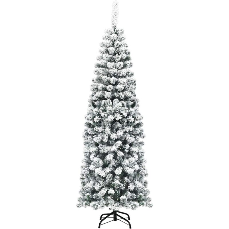 

Árbol de Navidad Artificial con Soporte de Metal,Agujas de PVC y Decorativa Nieve para Hogar Oficina Fiesta Altura de 180cm