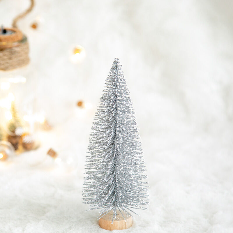 

Árbol de Navidad artificial, Mini árbol de Navidad Adecuado para exhibición de mesa, 10 cm de plata