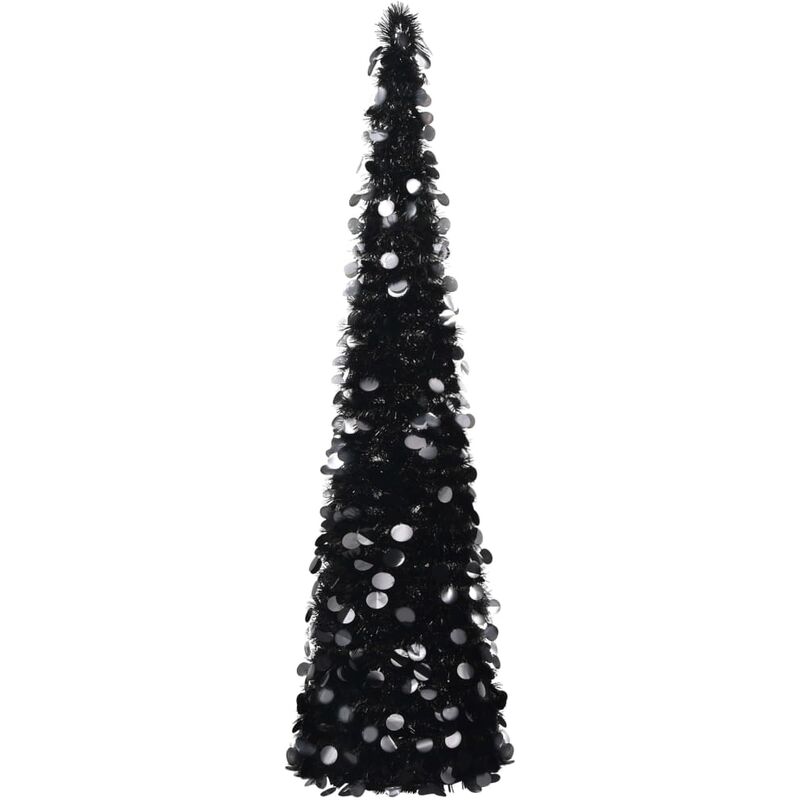 

Árbol de Navidad artificial plegable PET negro 150 cm - Negro
