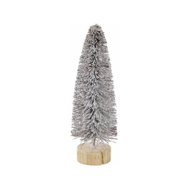 

Rogal - Árbol de navidad dkd home decor madera fibra de coco nevado (7 x 7 x 21 cm)