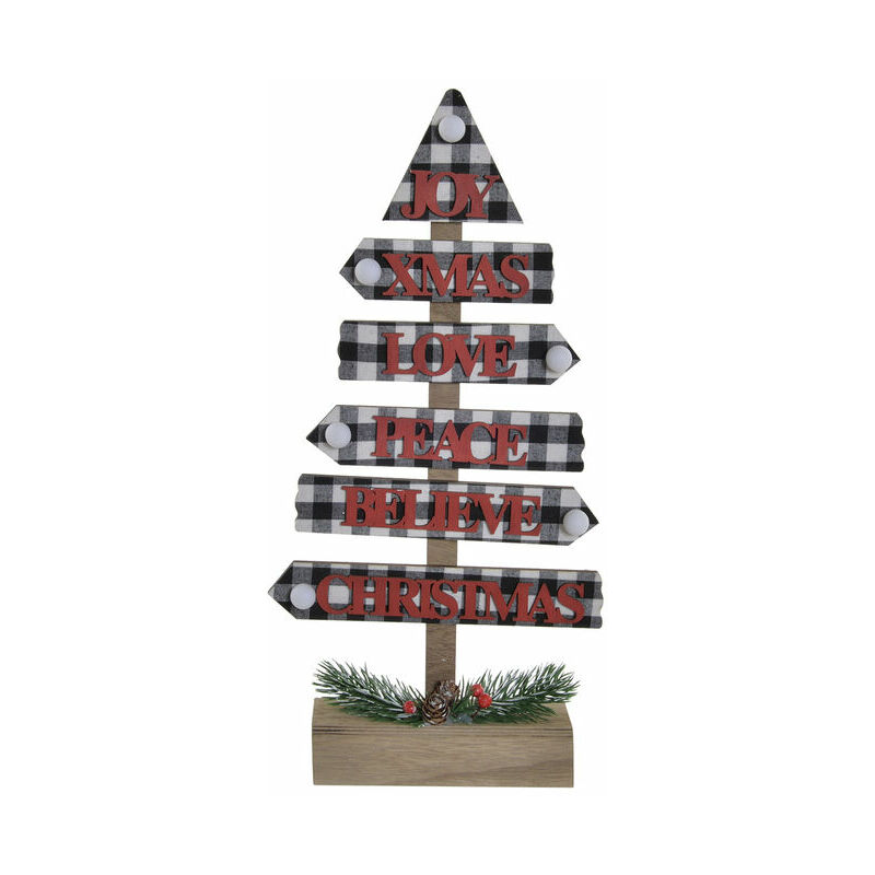 

Árbol de navidad dkd home decor madera led (20 x 5 x 39 cm) Rogal