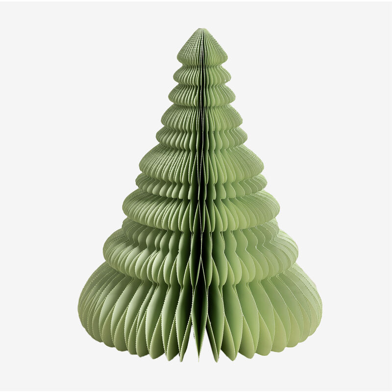 

Árbol de Navidad en Papel Noelle Verde Oliva ↑31 cm - Sklum