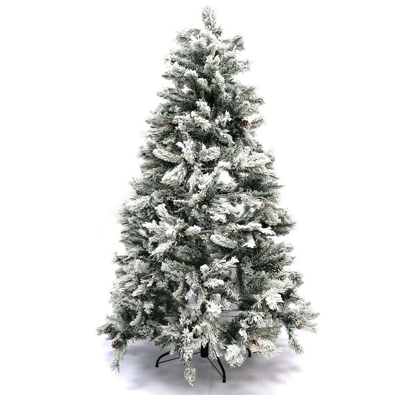 

Bilake - Árbol de navidad nevado blanco decorado 180 cm