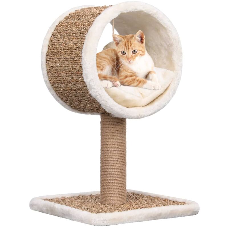 

Youthup - Árbol para gatos túnel superior y juguete hierba marina 56 cm - Marrón