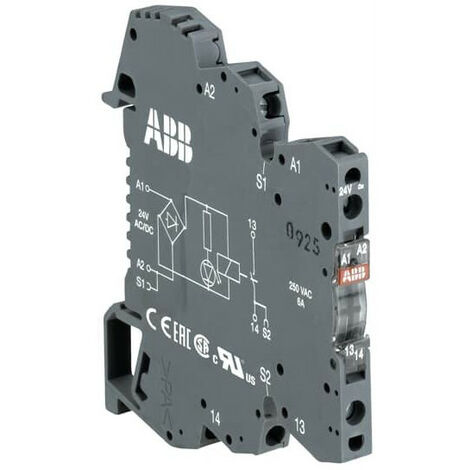RBR121A-24VAC/DC Relais d'Interface R600 1C/O,A1-A2 24VAC/DC,250V/1Ma-6A,Led 1SNA645505R0100 ABB 064550501