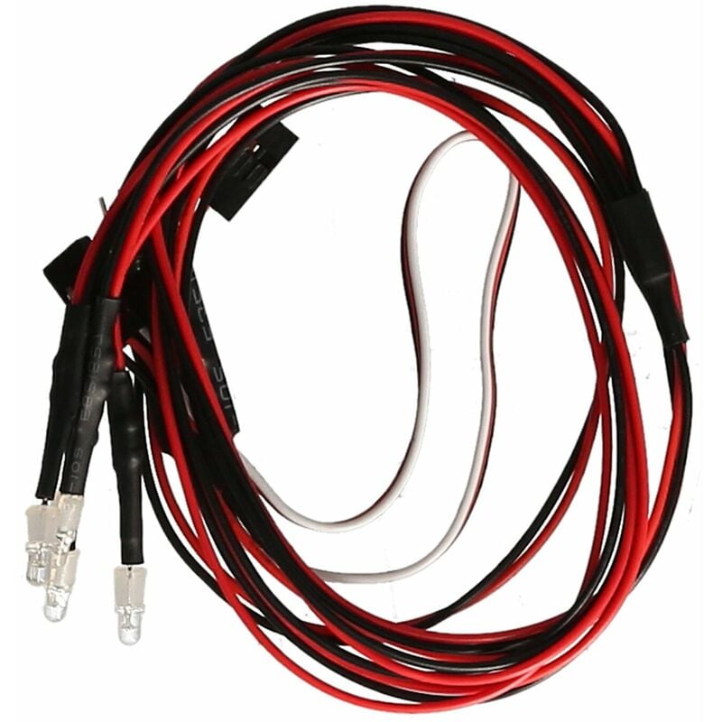 

RC Car 4 LED Light Kit 2 White 2 Red Reemplazo para Axial SCX10 Traxxas TRX4 D90 Redcat GEN8 hpi RC Car