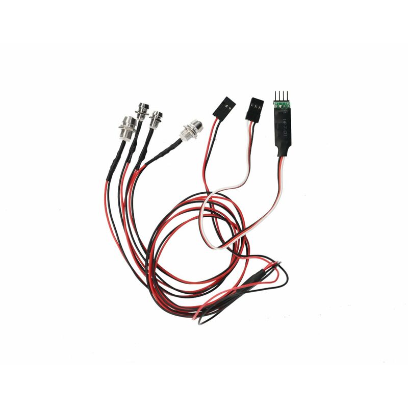 

Happyshopping - RC Car 4 LED Light Kit 2 White 2 Red Reemplazo para Axial SCX10 Traxxas TRX4 D90 Redcat GEN8 hpi RC Car