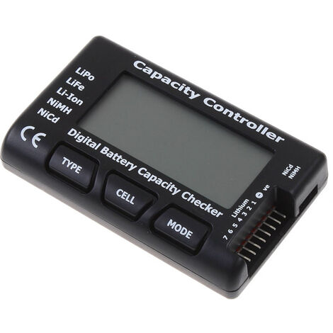 RC CellMeter-7 Digitaler Batteriekapazitätsprüfer LiPo LiFe Li-Ion NiMH Nicd - Schwarz