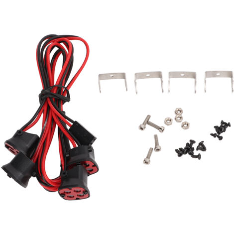 RC-LED-Scheinwerfer mit 16 LEDs und 4 Projektoren, universell für ferngesteuerte Autos, langlebig, rotes Dachlicht
