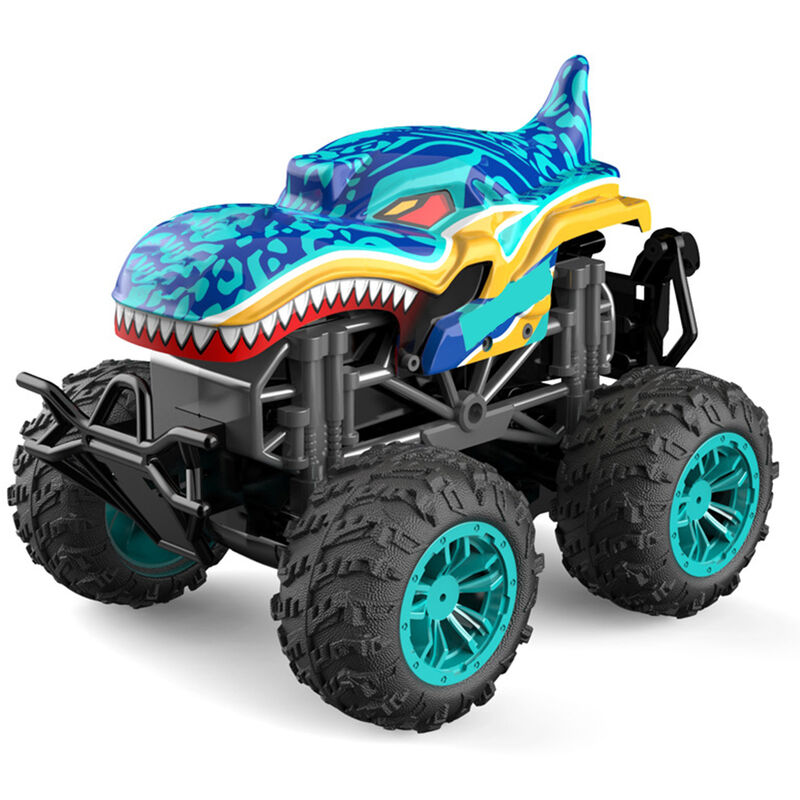 

RC Spray Car 1/18 RC Car 2.4Ghz Stunt Car Control remoto Stunt Vehicle Juguetes con niebla trasera Stream Music Luz LED Auto-Play,Lago azul