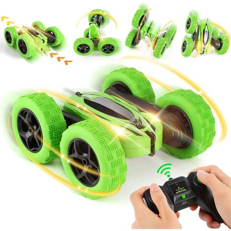 RC Voiture Télécommandée , 4WD Double Face à 360° Rotation Voiture Telecommandé Tout Terrain, Stunt Car avec Batterie Rechargeable ,2.4GHz Voiture Radiocommandee Jouet Cadeaux pour Enfants