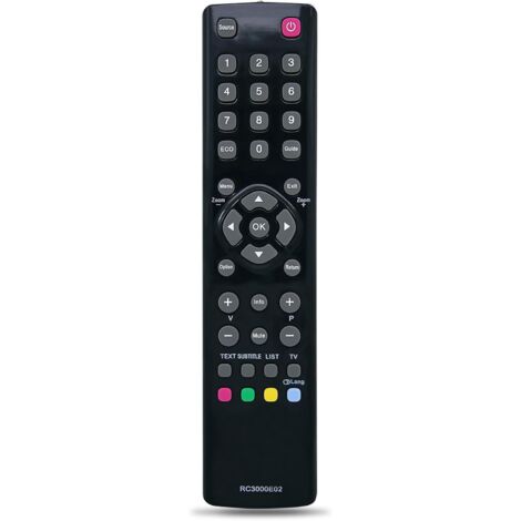 RC3000E02 Universal TV Remote Control Replacement  Compatible with LED/LCD/4K Models  Ergonomic Design