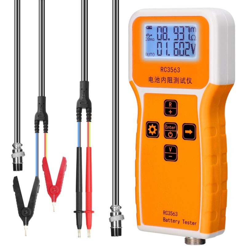 Lifcausal - Testeur de tension de résistance interne de batterie portable RC3563 200Ω 100V Testeur de batterie à affichage à 3 chiffres Détecteur de
