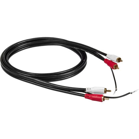 RCA 84039 Cinch Audio Anschlusskabel [1x Cinch-Stecker - 1x Cinch-Stecker] 1.50 m Schwarz