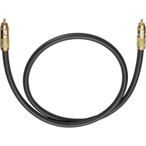RCA Audio Cavo [1x Spina RCA - 1x Spina RCA] 2.00 m Antracite contatti connettore dorati Oehlbach NF 214 SUB