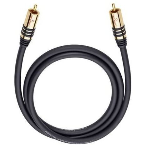 RCA Audio Cavo [1x Spina RCA - 1x Spina RCA] 3.00 m Nero contatti connettore dorati Oehlbach NF Sub