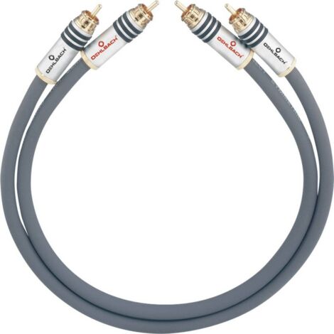 RCA Audio Cavo [2x Spina RCA - 2x Spina RCA] 0.50 m Antracite contatti connettore dorati Oehlbach NF 14 MASTER