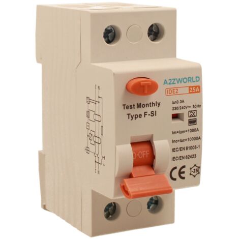 RCCB Interruttore Differenziale Puro Tipo F - SI 1P+N 2M 10000A 300mA Super Immunizzato 25A AC 230V IP20 IEC61008-1
