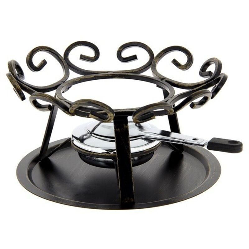 TABLE & COOK - Réchaud fondue fer forge savoyard d.23 cm noir