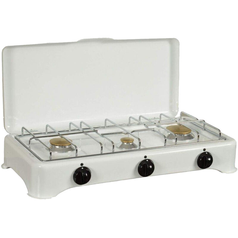 Réchaud gaz 3 feux 4150w Kitchen Chef 5327c-1